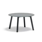 Outdoor furniture set with 5 pieces including rotating armchair and round end table