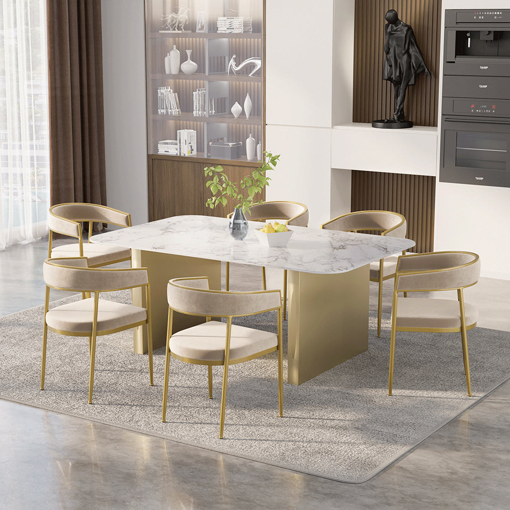 Sillas de comedor modernas, sillas decorativas para sala de estar, sillas  laterales resistentes y cómodas con patas doradas, para dormitorio de
