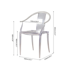 Modern PC chair with clear finish for trendy dining room decor