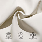 Oakic White PU Leather Upholstered Dining Chair Modern Tufted Wingback Chair with Arm - Front view in dining room setting