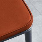 Elegant PU leather dining chairs with high back and black legs - set of 2