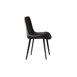 9 Pieces Modern Stone Top Dining Set with 8 Upholstered Chairs