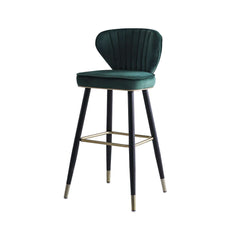 Stylish modern blue velvet barstools with back set of 3 for elevated kitchen decor