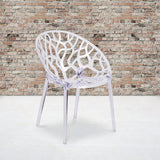 Keeney King Louis Back Stacking Side Chair in Clear