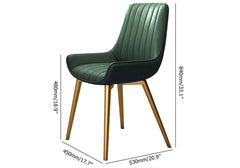 Chic dining chairs with stylish high back and durable PU leather