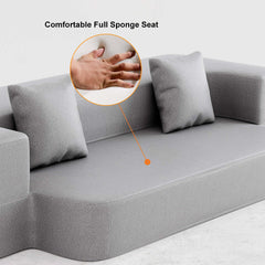 Functional 79 inch Modern Folding Sofa Bed LeathAire Upholstered Full Sleeper with Sleek Design and Practical Storage Space