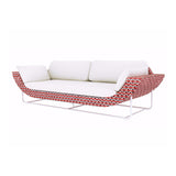 5 Pieces Modern Aluminum & Rattan Outdoor Patio Sofa Set with Glass Top Coffee Table