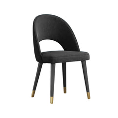 Chic and comfortable blue velvet dining chair with curved back, a set of 2 for your dining space