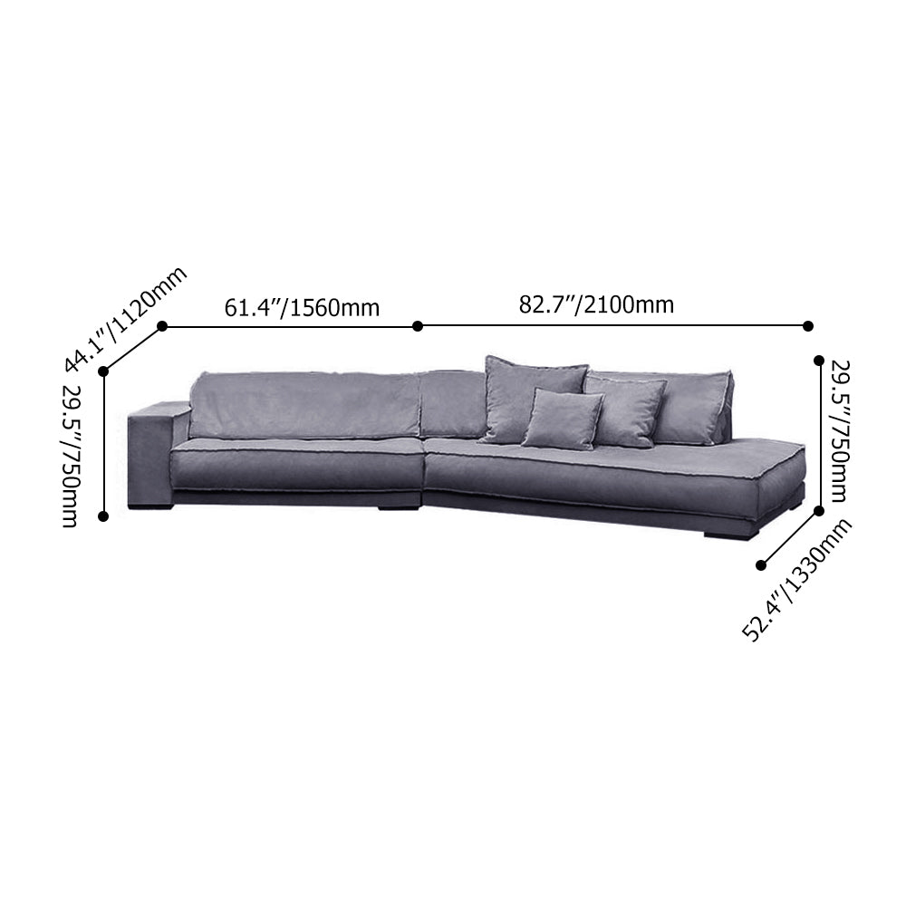 Modern Dark Gray Living Room Sectional Sofas