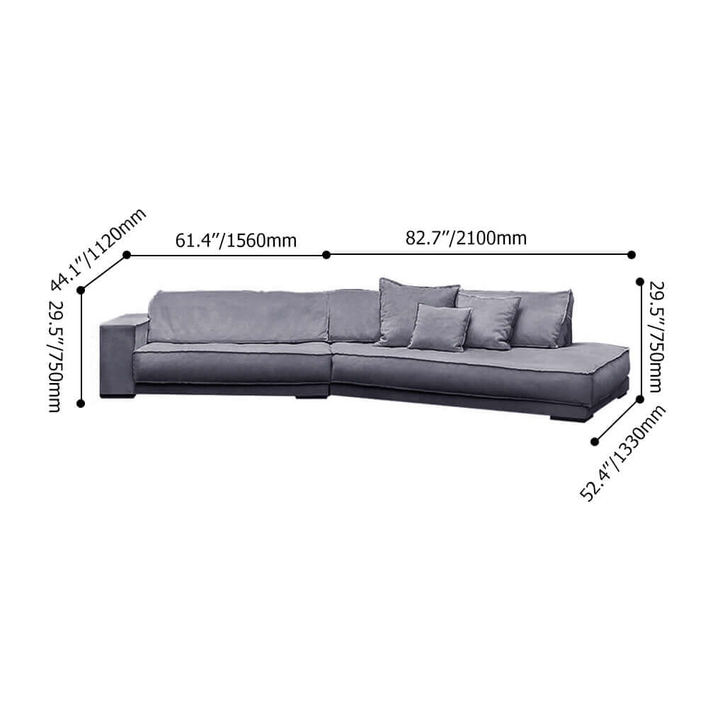 Sophisticated dark gray corner sectional sofa for modern interiors