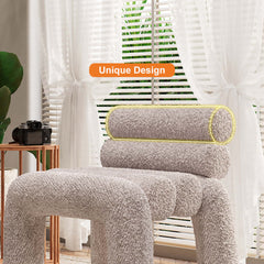 Beige Velvet Accent Chair Upholstery Horizontal Channeled for Living Room - Elegant and comfortable seating option