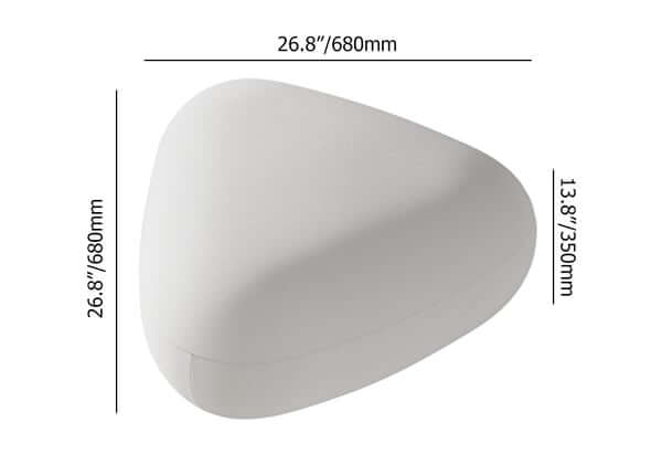 Chic and comfortable 26.8" wide white velvet upholstered novelty footstool for modern interiors