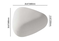 Chic and comfortable 26.8" wide white velvet upholstered novelty footstool for modern interiors