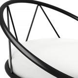 Modern Upholstered Adjustable Height Swivel Black Bar Stool Set of 2