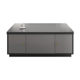 Set of 2 Gray Extendable 3 Drawers TV Stand & LiftTop Coffee Table Set Up to 120"