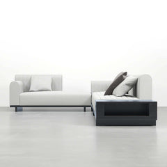 Contemporary 157" L-Shaped Sectional Sofa with Side Storage, Cotton & Linen Upholstery