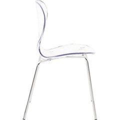 Eudora Stacking Side Chair in Clear, transparent acrylic chair for contemporary home decor