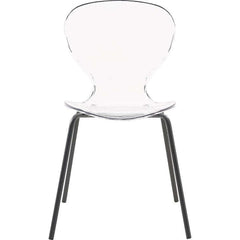 Eudora Stacking Side Chair in Clear, transparent acrylic chair for contemporary home decor