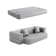 Versatile 79 inch Modern Folding Sofa Bed LeathAire Upholstered Full Sleeper with Smooth Folding Mechanism and Luxurious Finish