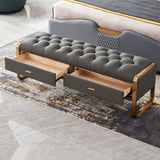 Modern Faux Leather Ottoman Bench with Storage Bed End Bench