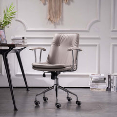 Modern Nordic office chair with backrest and swivel feature, ideal for computer use