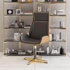Sleek leather chair for executive home office setup