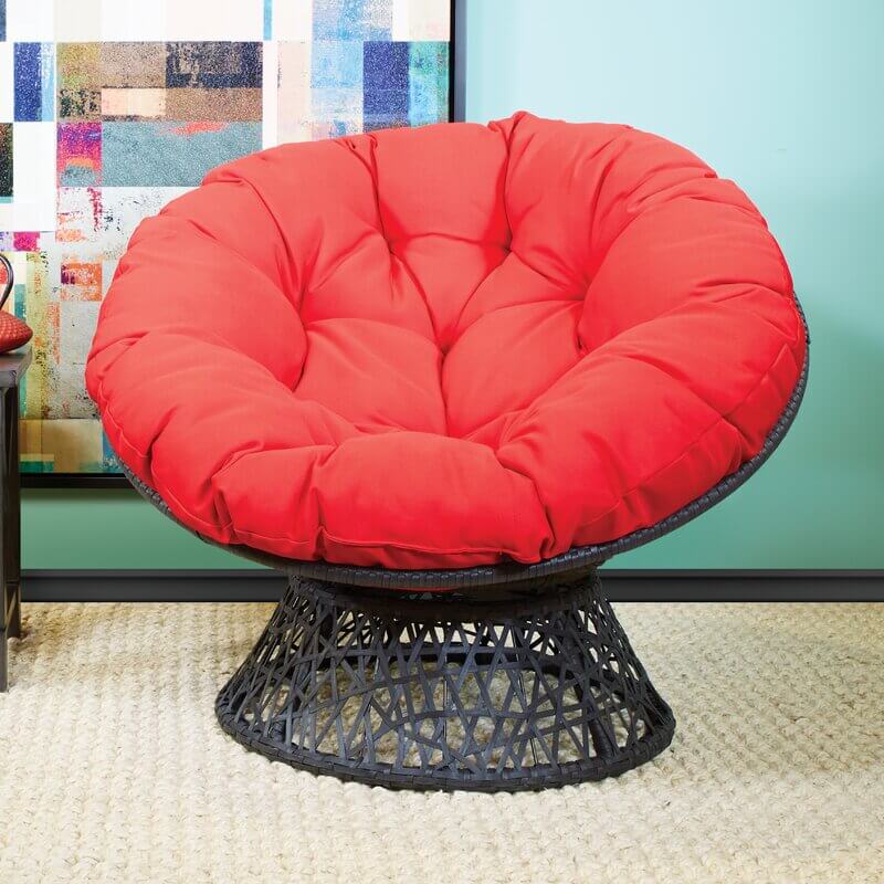 40'' Wide Tufted Swivel Papasan Chair